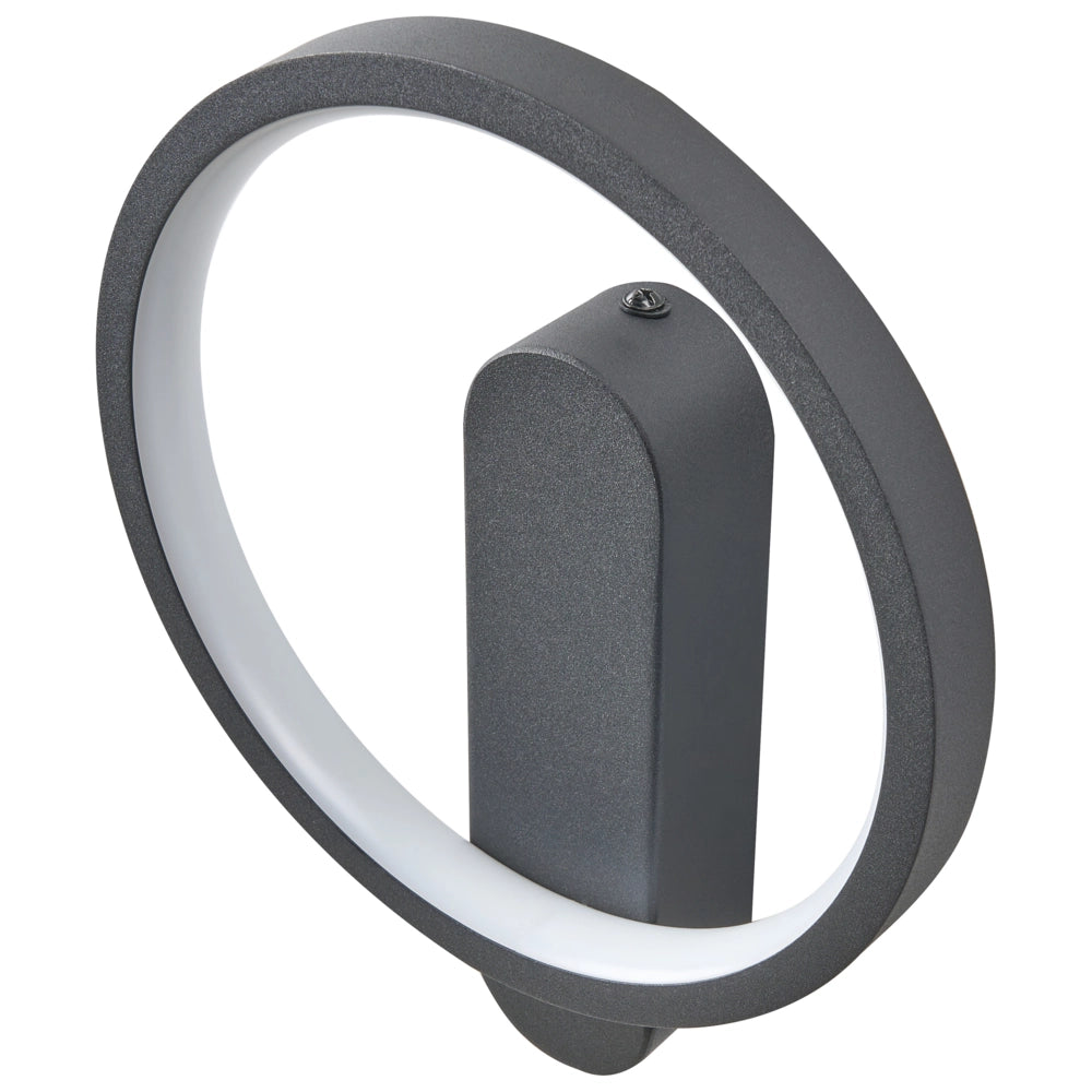 Set di 2 lampade da parete LED in metallo nero in silicone di forma rotonda verniciato a polvere Stile moderno