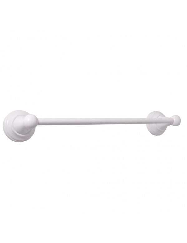 Portasciugamani a muro retrò MORAVA in ottone bianco 40,5x7,85 x5,95 cm