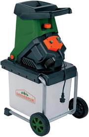 ® Trituratore da Giardino 3100 W max. 40 mm di Spessore Rami Elettrico 50 L Robusta Cesta di Raccolta Trituratore di Rami in Acciaio