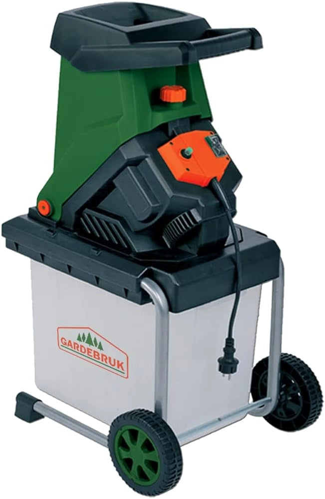 ® Trituratore da Giardino 3100 W max. 40 mm di Spessore Rami Elettrico 50 L Robusta Cesta di Raccolta Trituratore di Rami in Acciaio