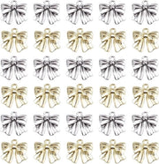 40 pezzi di strik per gioielli - Lega dorata e argentea a forma di farfalla per donne - Per orecchini, collana, attività di fai da te per San Valentino