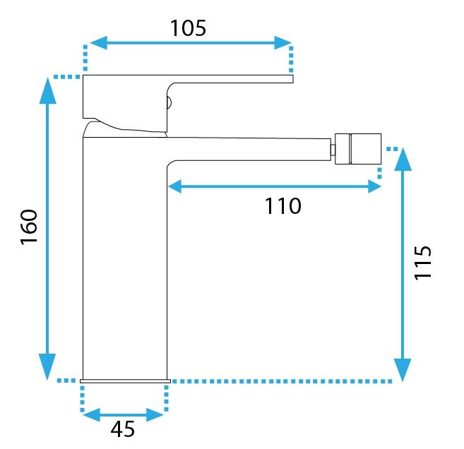 Rubinetto Da Bidet Rea Argus Gold Brush