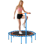 Trampolino Fitness ¨C Xylo ¨C con maniglia regolabile, acciaio, blu