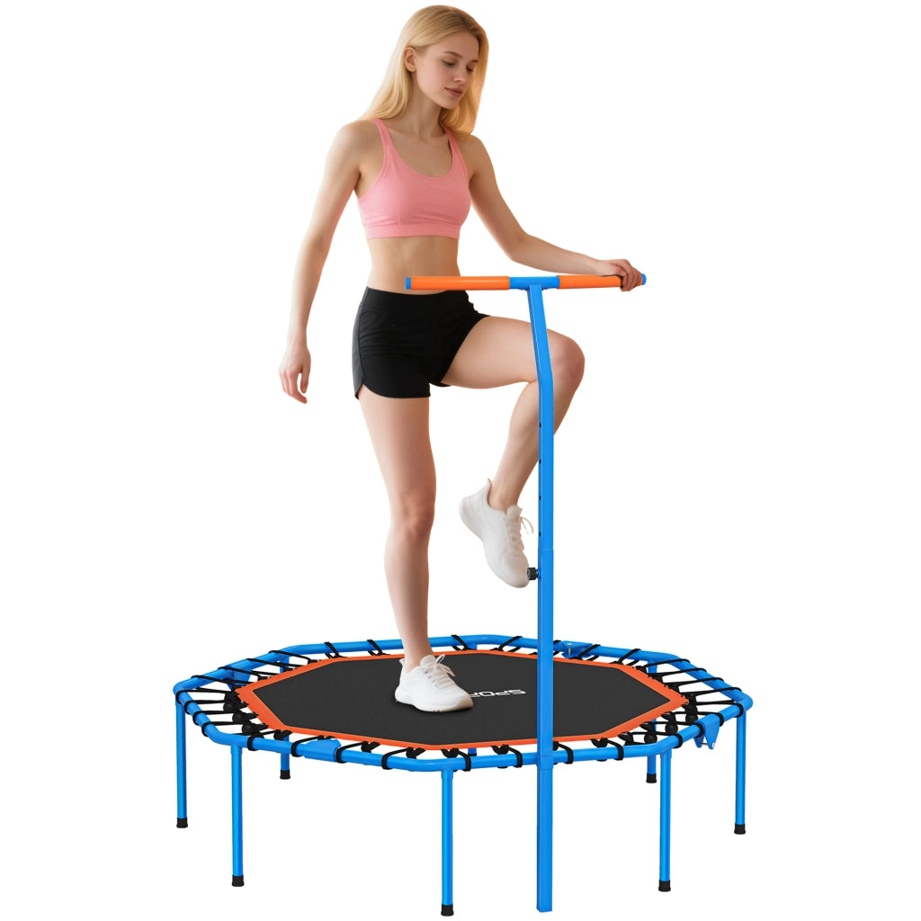 Trampolino Fitness ¨C Xylo ¨C con maniglia regolabile, acciaio, blu