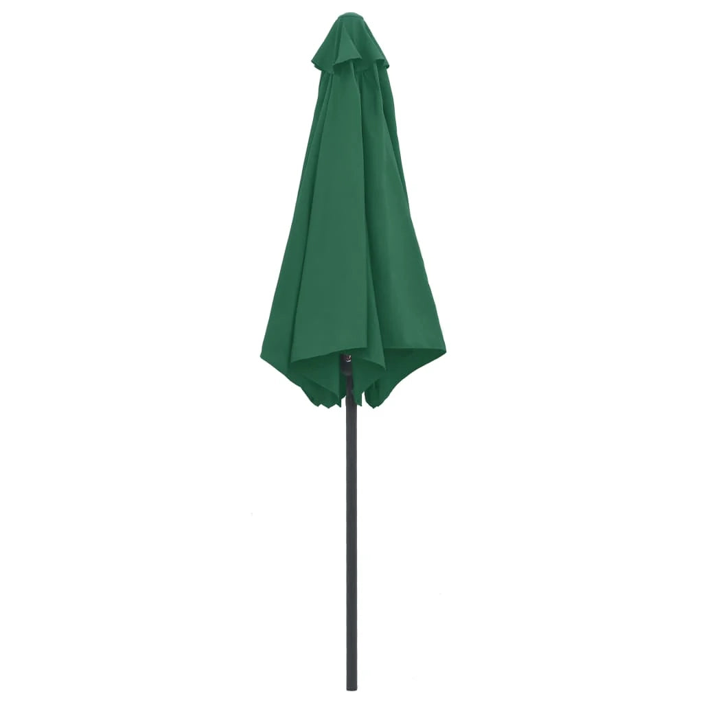 Ombrellone da esterno con palo in alluminio 270 x 246 cm verde 02_0008292