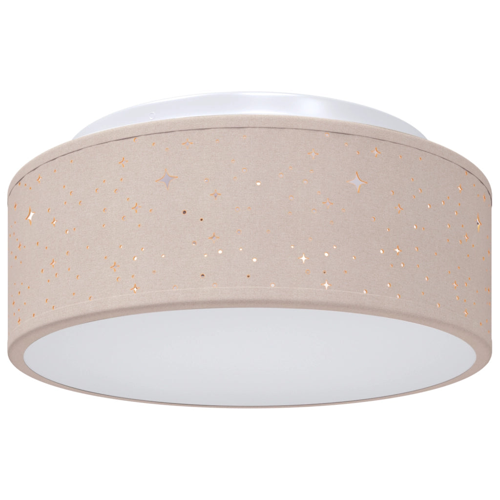Lampade da soffitto con paralume stellato tortora Ã˜ 30 cm tessuto E27