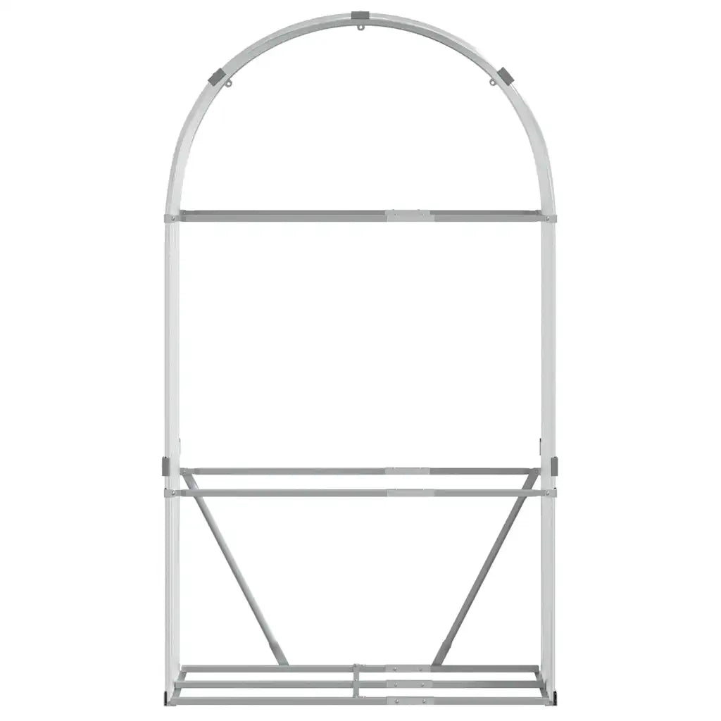 Portaceppi Argento 120x45x210 cm in Acciaio Zincato 364592