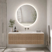 Specchio tondo retroilluminato led elegante per bagno *** misura Ø70, tonalità dimmerabile 2700-4500-6500k, confezi...
