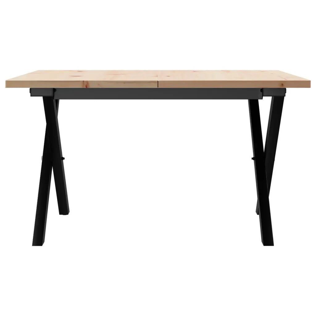 Tavolino da Salotto Telaio a X 60x60x40 cm Legno Pino e Acciaio 3282682