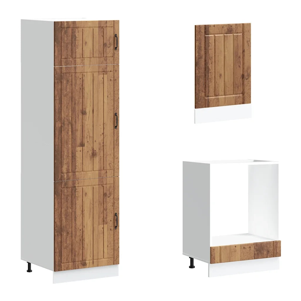 vidaXL Set Mobili da Cucina 7 pz Lucca Legno Vecchio in Truciolato