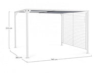 Pergola da Giardino 3x3,6xh2,1m Noah Bianca