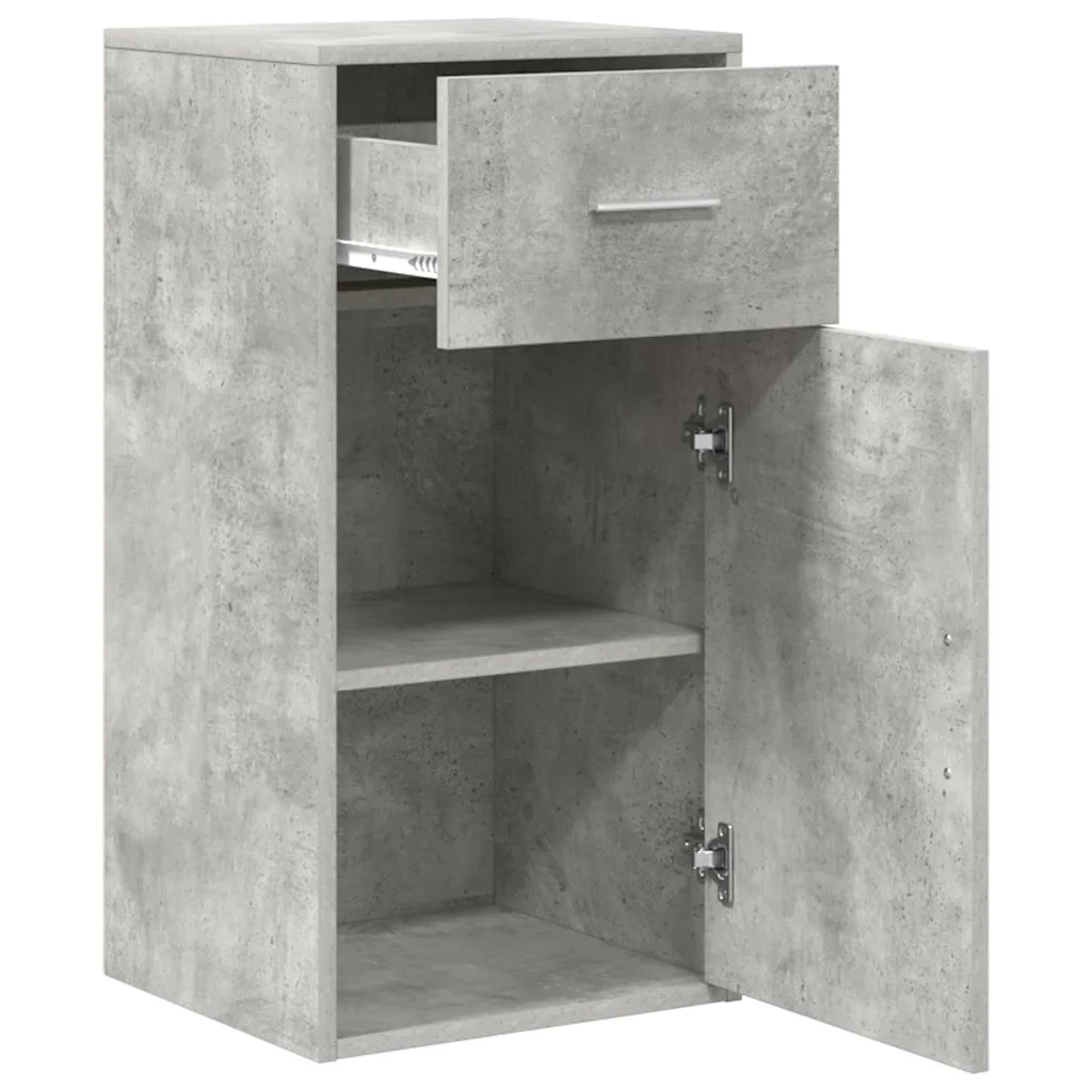 Credenza con Cassetto-Buffet-Armadio da cucina Grigio cemento 38 x 34 x 75 cm