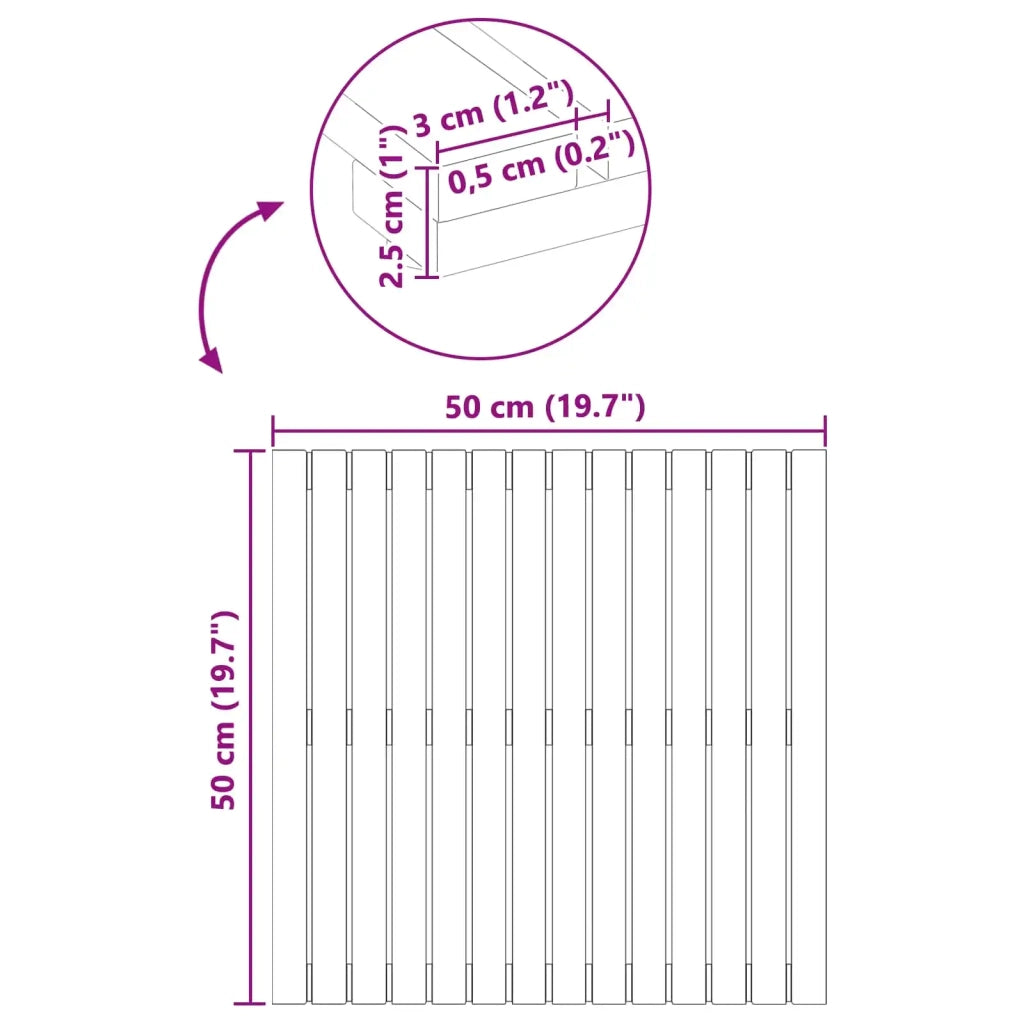 Tappeto da bagno Tinta unita Marrone 50 x 50 cm legno 42025255