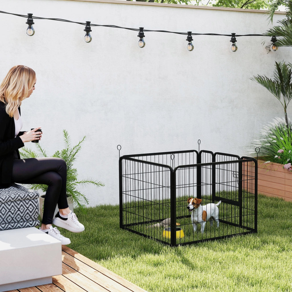 Recinto per Cani Pieghevole in Metallo ¨C zephmum ¨C 82x82x60cm Grigio