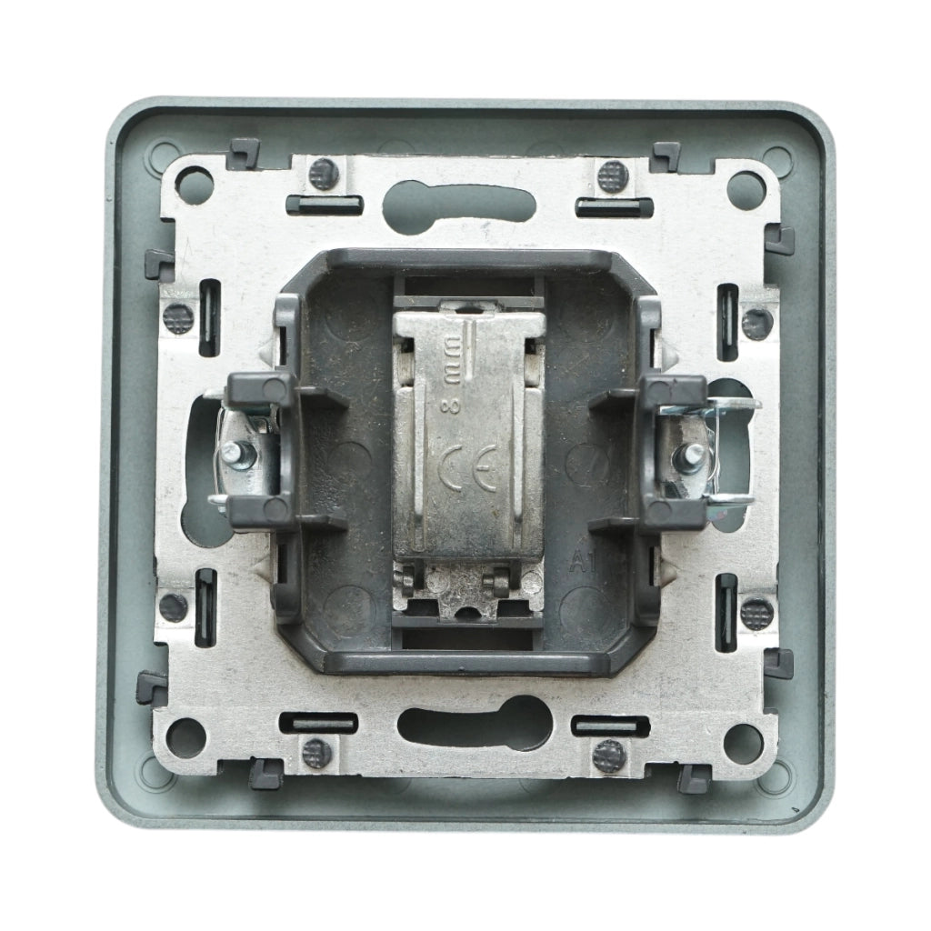Presa TV da incasso tipo F nera PC 80x80mm