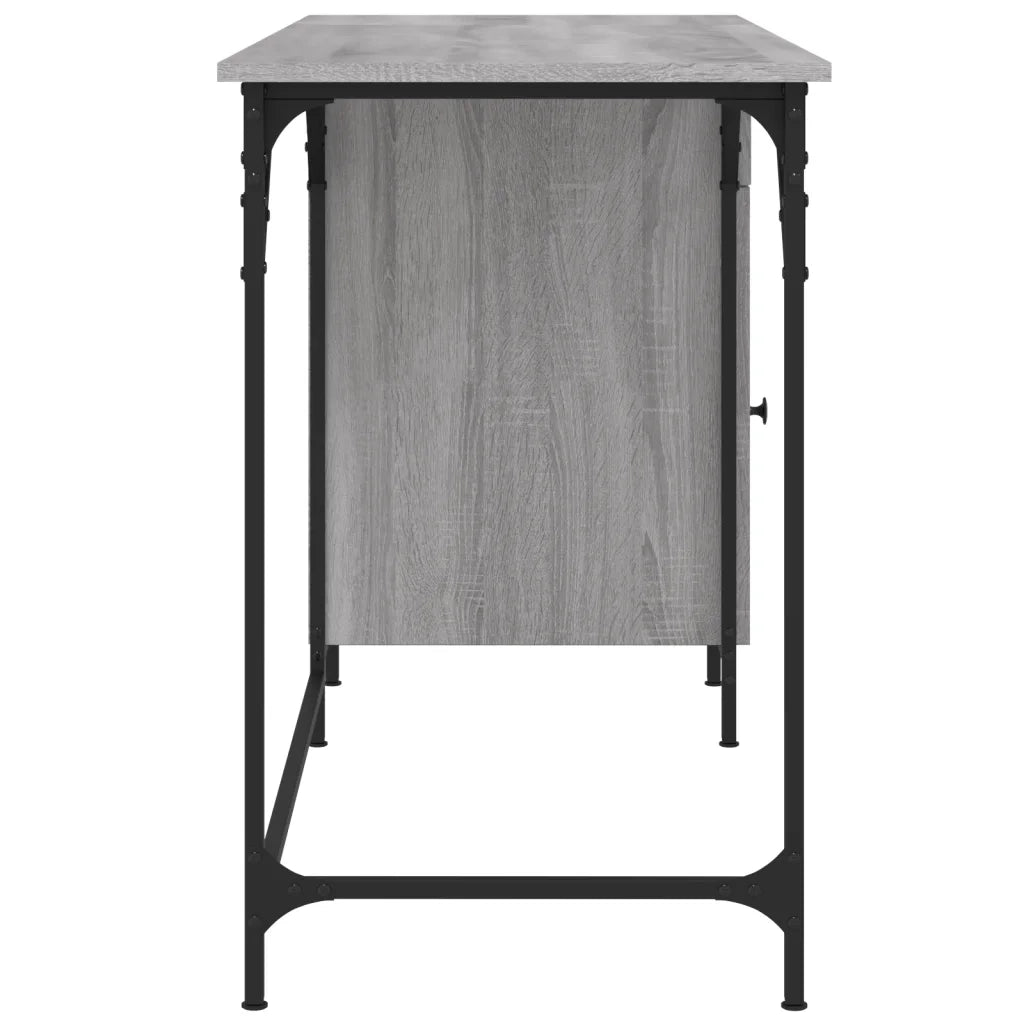 Scrivania | Tavolo da Ufficio Computer Grigio Sonoma 131x48x75 cm Legno Multistrato