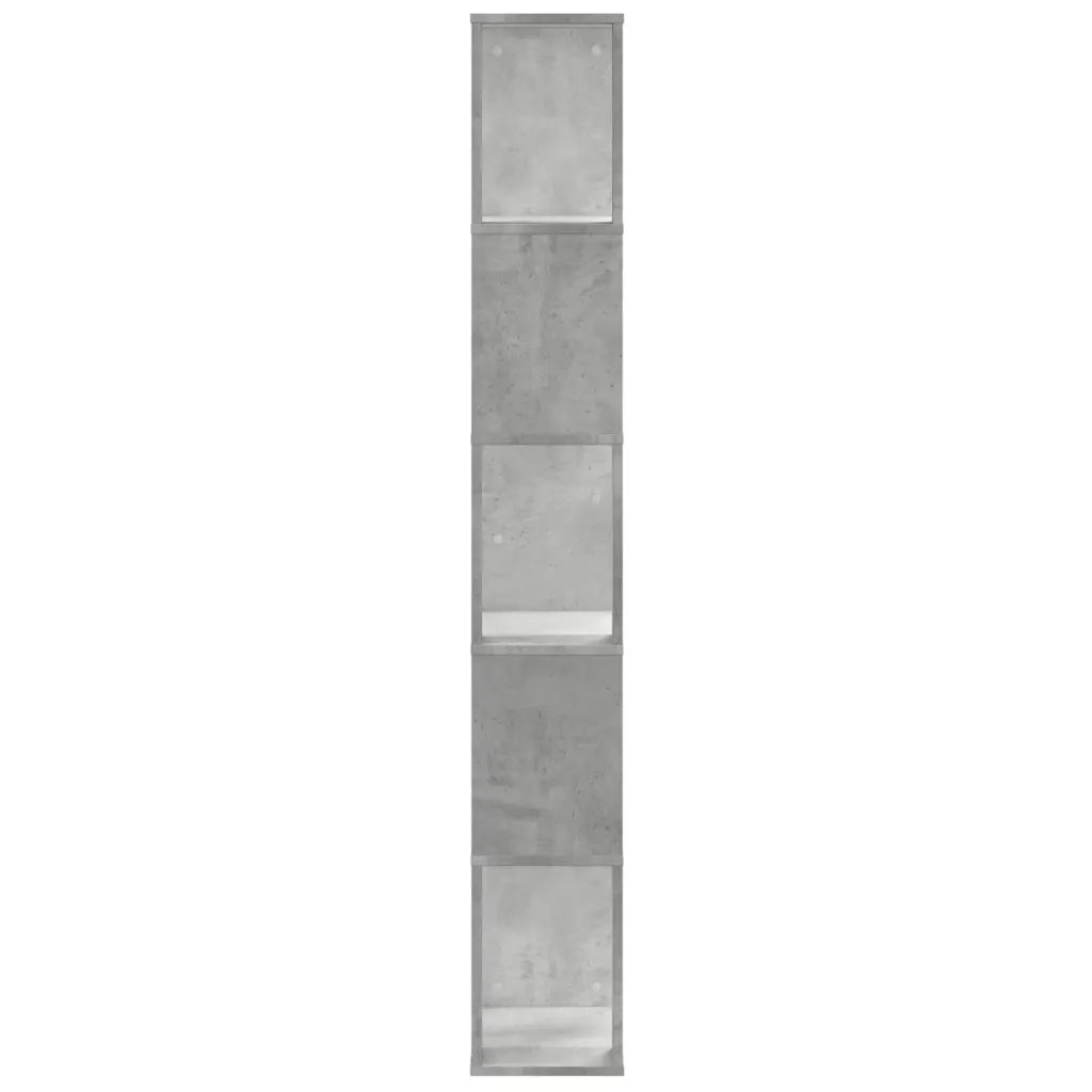 Libreria 5 Ripiani Grigio Cemento 45x23,5x162,5cm Multistrato 852783