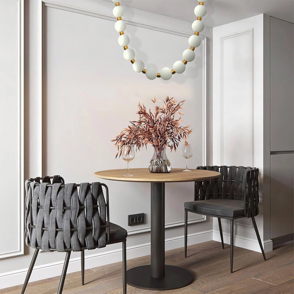 Lampada soffitto Dorado Rope 3m oro sfere bianche LED CCT