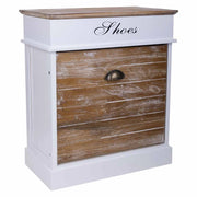 Scarpiera in legno bianco 50x28x58h