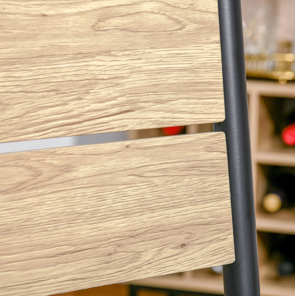 Set tavolo da pranzo salvaspazio MDF naturale e nero