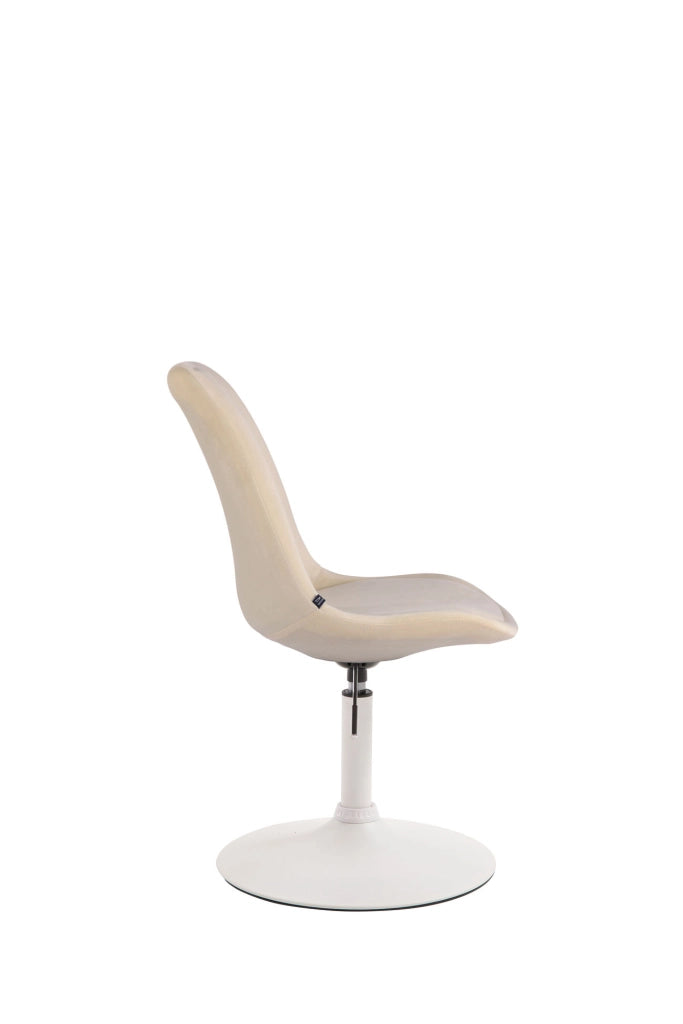 Sedia da pranzo Maverick in velluto crema,bianco