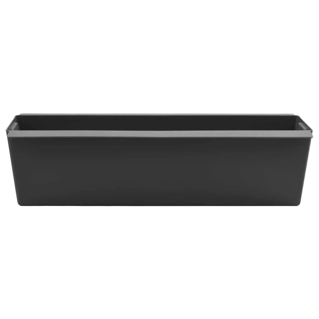 Fioriere | Cassetta per fiori | Vaso per Euro pallet 24 pz Nero 36 x 13,5 x 9,5 cm