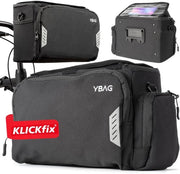 Borsa per bicicletta e-bike compatibile con KLICKfix - grande capacità e molti contenitori - impermeabile con copertura per la pioggia