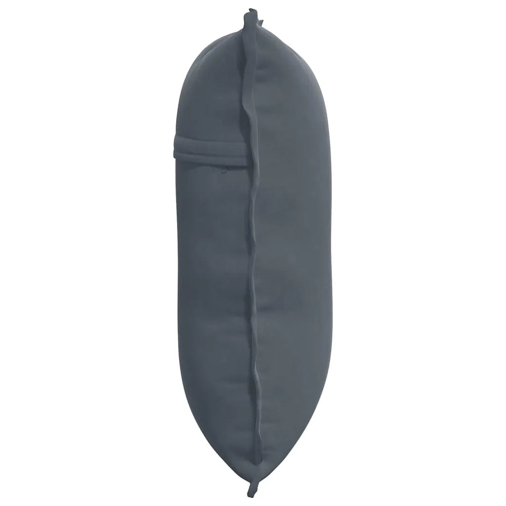 Cuscino per Schiena | Cuscino dorsale Grigio scuro 60 x 50 cm Tessuto in Cords