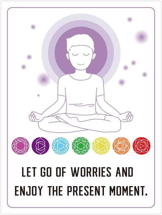 Carte di meditazione 32 pezzi - Mindfulness - Affermazione positiva - Carte di selfcare - Riduzione stress - Benessere mentale - Carta multicolore 10 x 7,5 cm - Carte di affermazione
