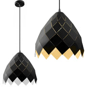 Lampada Da Soffitto Pensile Metallico Nero APP338-1CP
