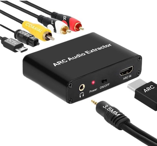 Adattatore di Ritorno Audio HDMI Convertitore Audio a Definizione Alta Convertitore Audio Ottico/Coassiale Analogo