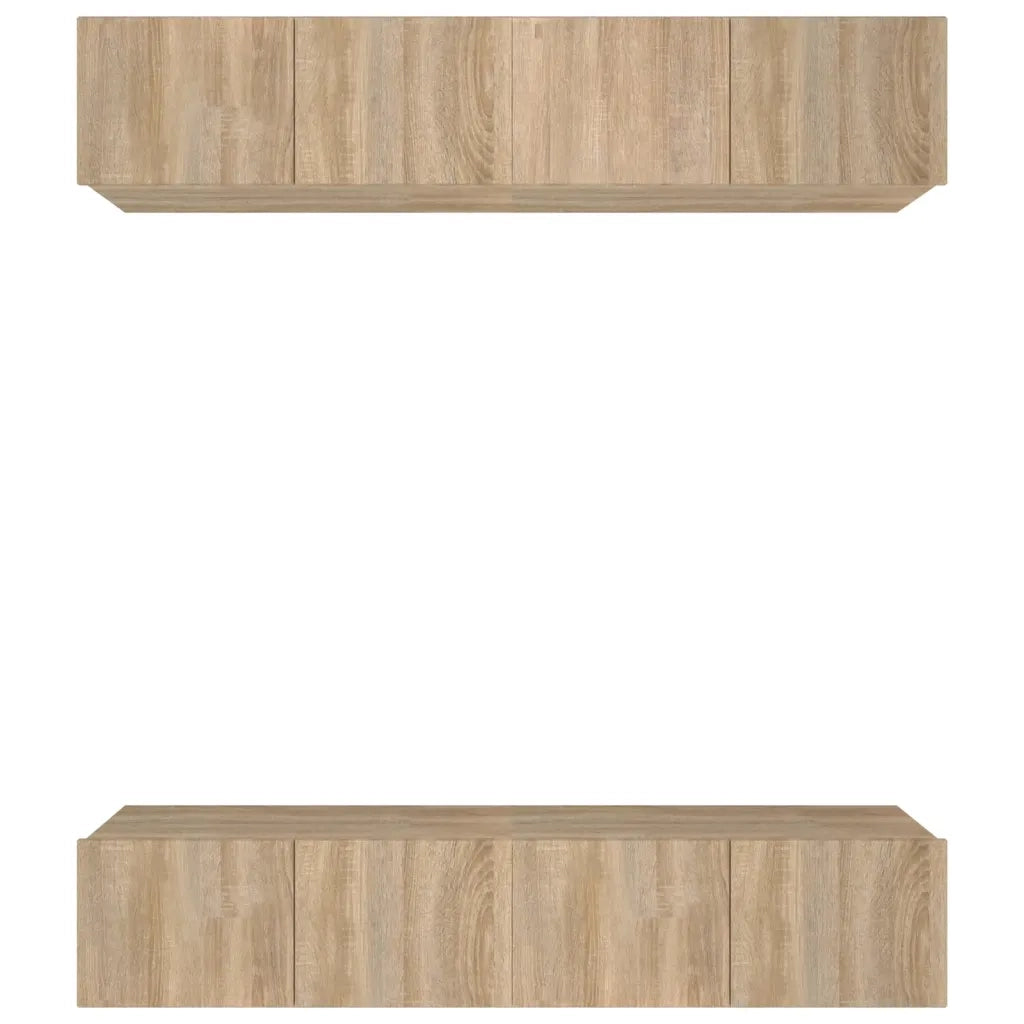 Mobili TV 4 pz Rovere Sonoma 80x30x30 cm in Legno Multistrato