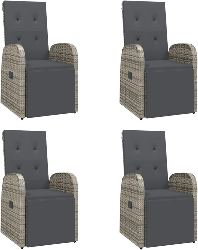 Set da pranzo da giardino 5 pezzi, set tavolo e sedie da giardino, set per terrazza, mobili da giardino, mobili da giardino, set da giardino con terrazza esterna, con cuscini in rattan