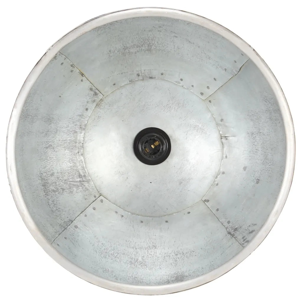 Lampada a Sospensione Industriale 25 W Argento Rotonda 40cm E27 320529
