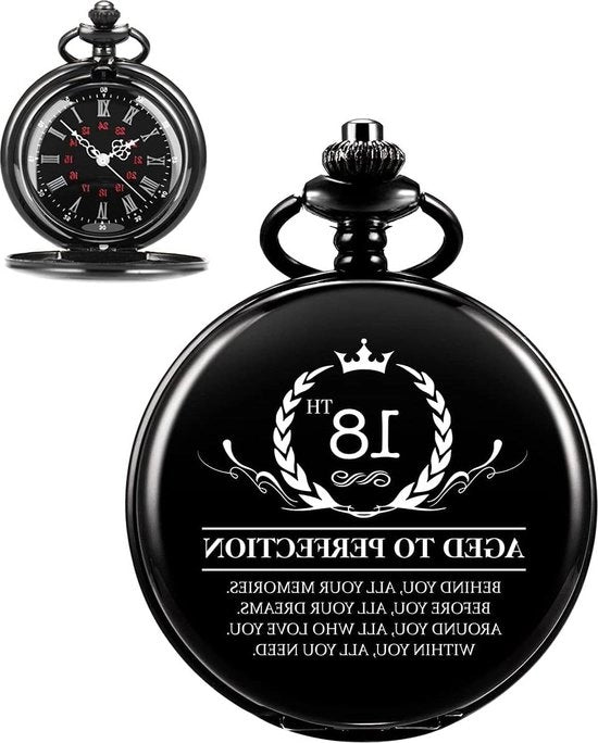 Orologio personalizzato per uomo con catena - Regalo d'anniversario originale - 21/30/40/50/60 anni
