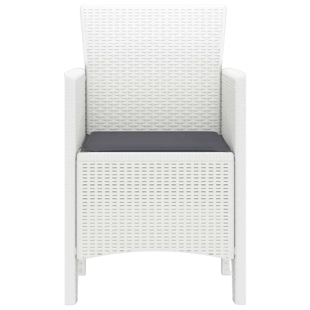 Sedia da Giardino 4 pz | Sedie da Esterno Bianco 53 x 49 x 85 cm Polipropilene