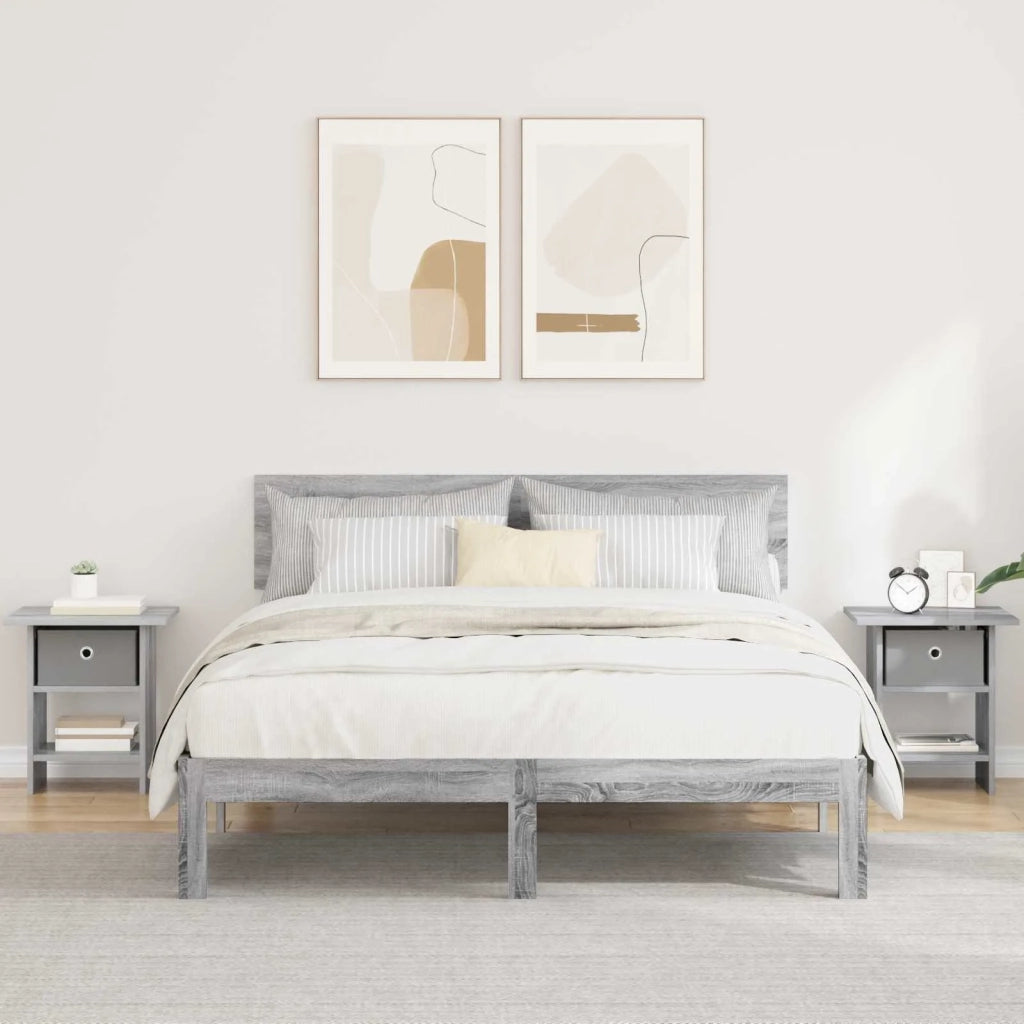 Comodino 2 pcs Grigio Sonoma 41 x 40 x 45 cm Legno multistrato 8000447