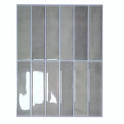 Decali per parete in cucina, 10 pezzi, mattonelle da parete, mattonelle per parete, misurazione delle mattonelle, per decorazione di casa, sfondo, bagno, cucina (Grigio chiaro)
