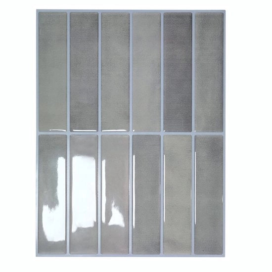 Decali per parete in cucina, 10 pezzi, mattonelle da parete, mattonelle per parete, misurazione delle mattonelle, per decorazione di casa, sfondo, bagno, cucina (Grigio chiaro)