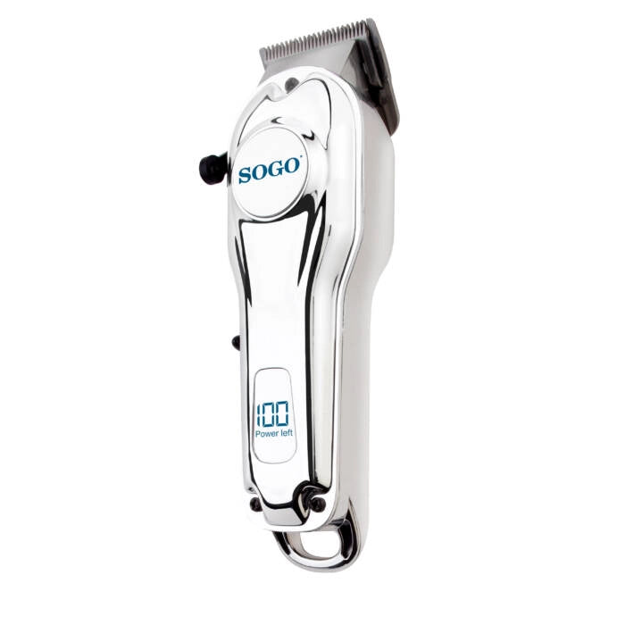 Tagliacapelli ricaricabile con display LED, batteria Li-ion 2000mAh, 4 pettini guida 3-13mm, autonomia 150 minuti - SOGO