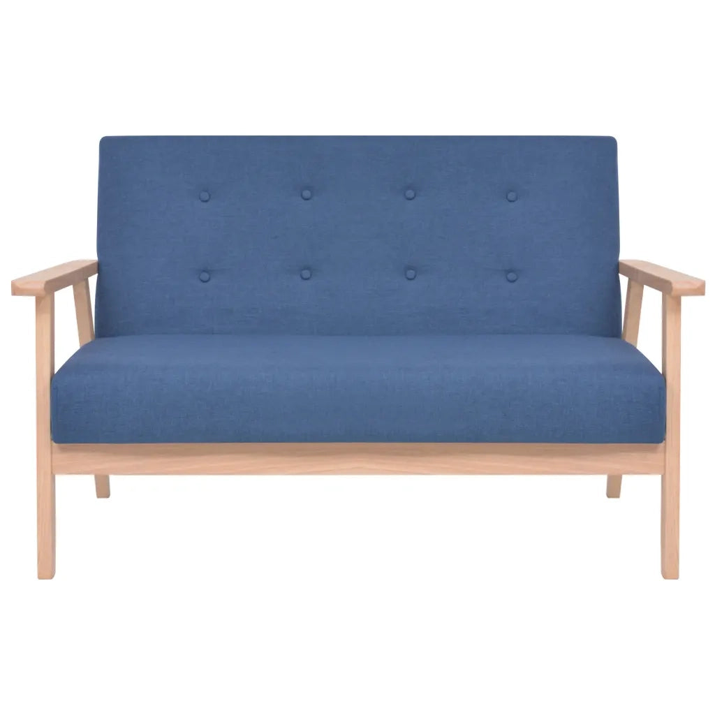 Divano a 2 Posti in Tessuto Blu cod mxl 20394