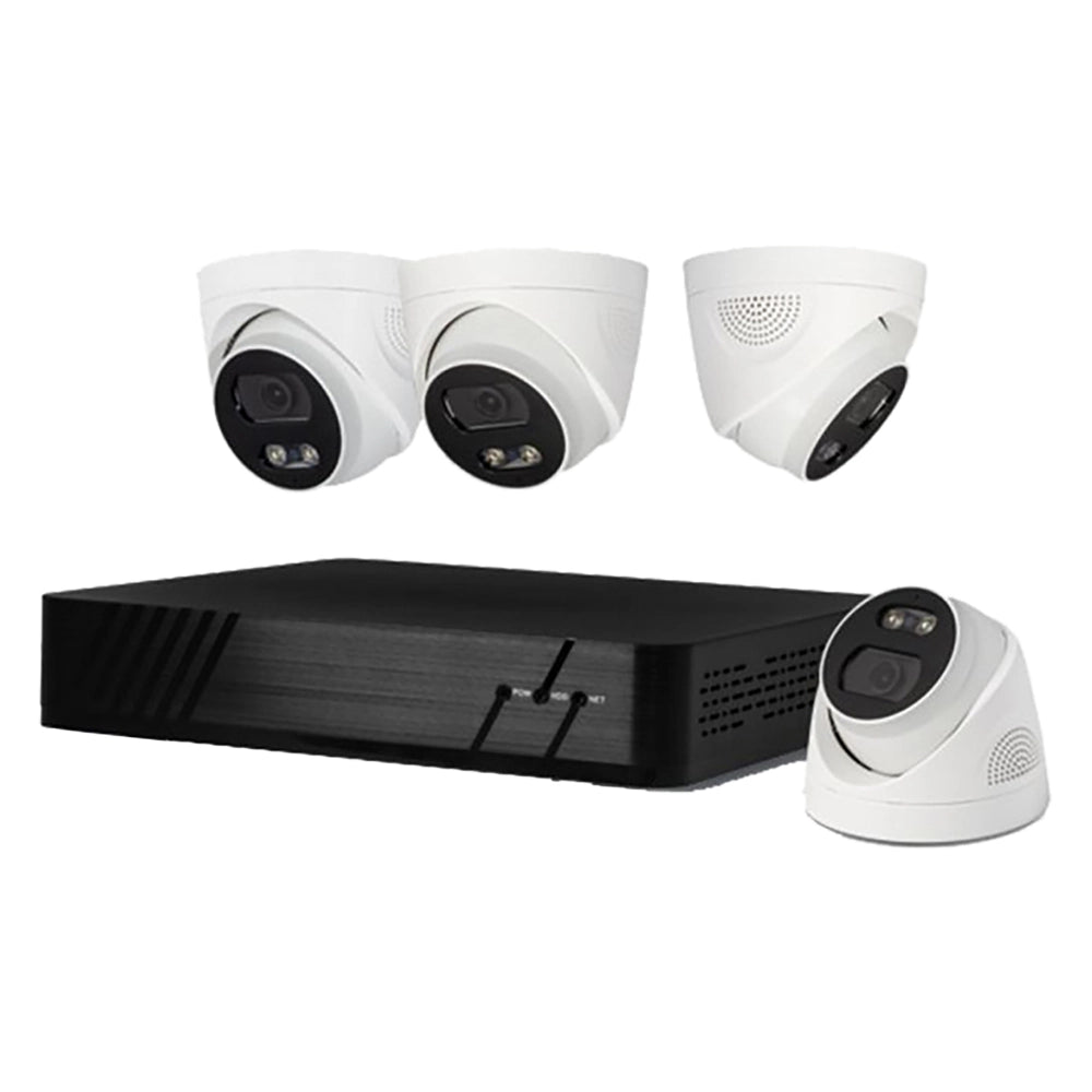 KIT VIDEOSORVEGLIANZA '455051' NVR 8 canali + 4 telecamere Dome 4 MPX  - PROXE