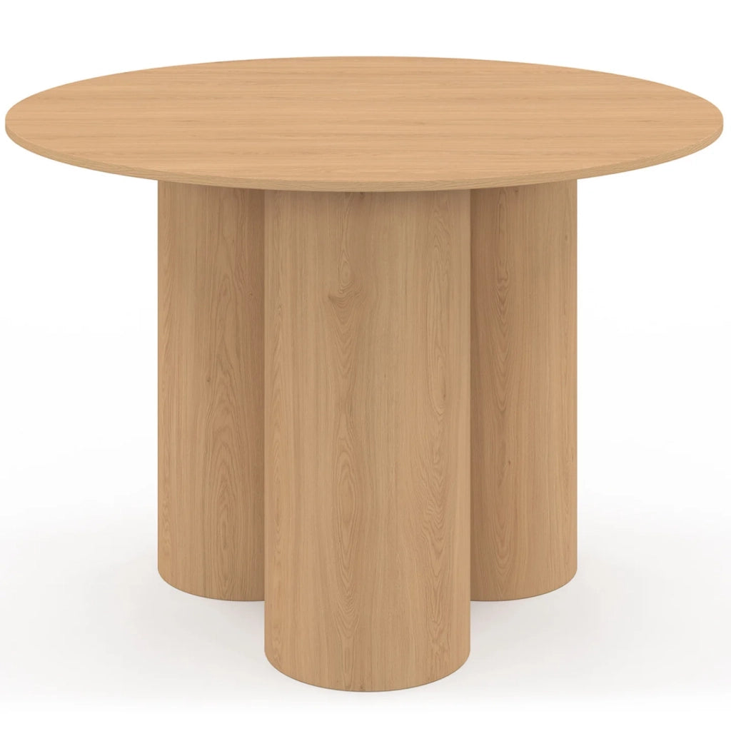 IDMarket - Tavolo da pranzo rotondo ELOISE per 6 persone, faggio 110 cm