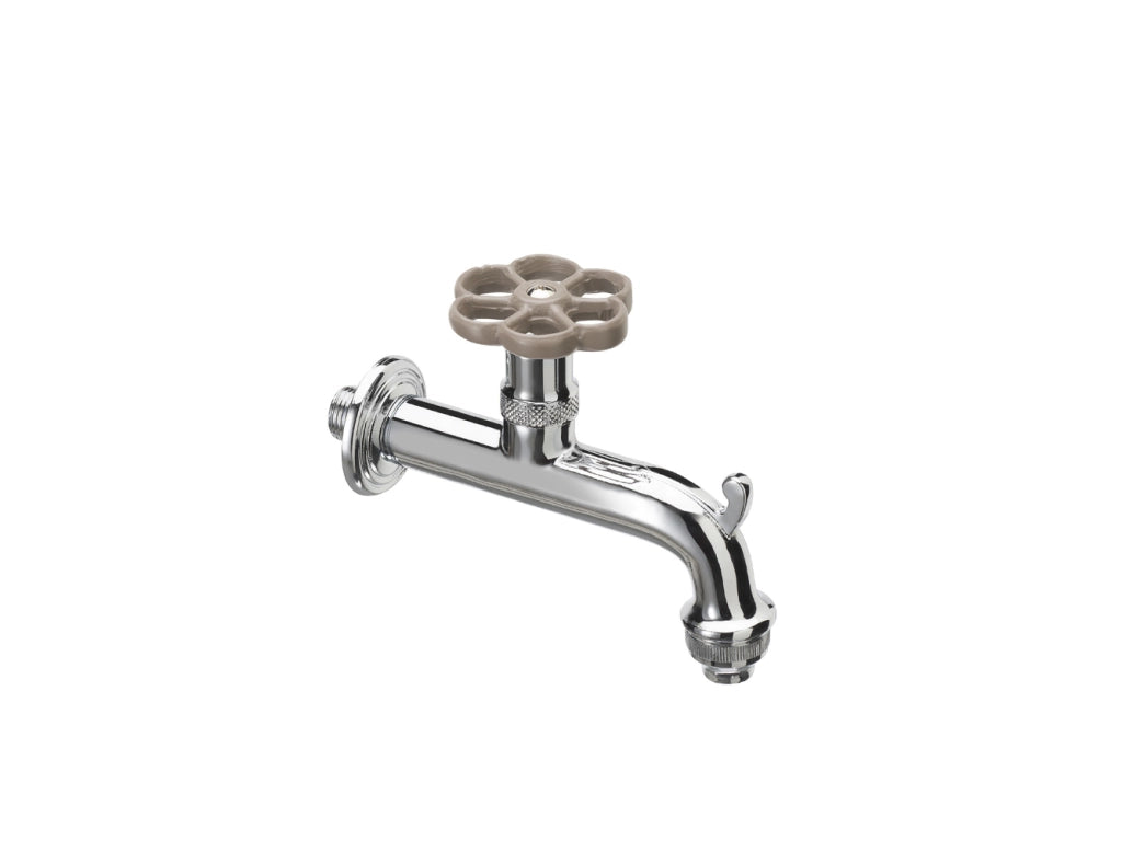 Rubinetto stile idraulico Belfer in ottone Ø 18mm Colore: Tortora