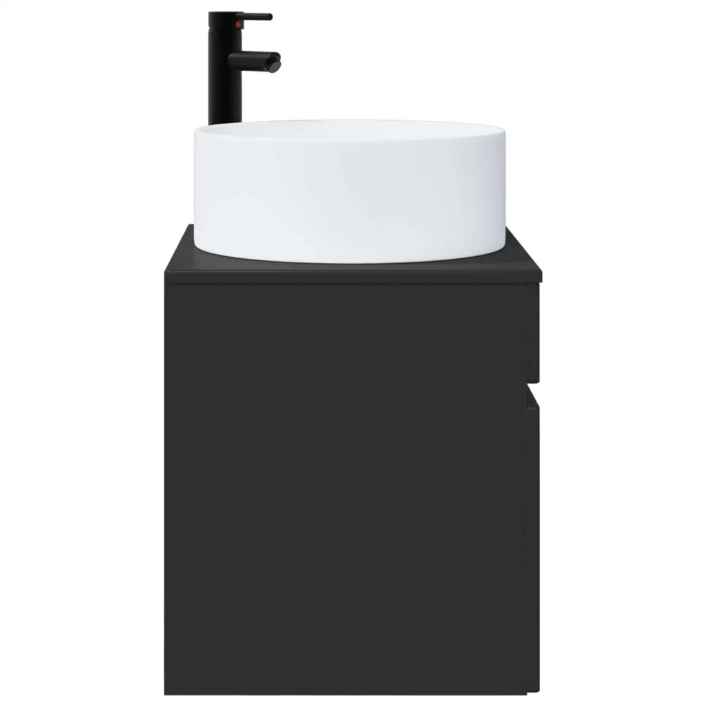 Mobile lavabo da parete Nero 49 x 44,5 x 65,5 cm