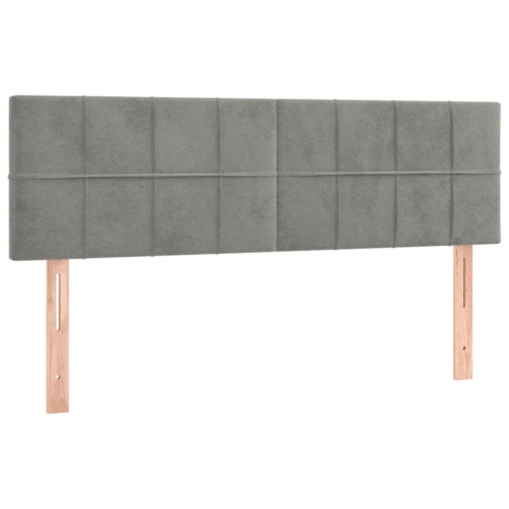Testiera | Testata Grigio Chiaro 144x5x78/88 cm in Velluto