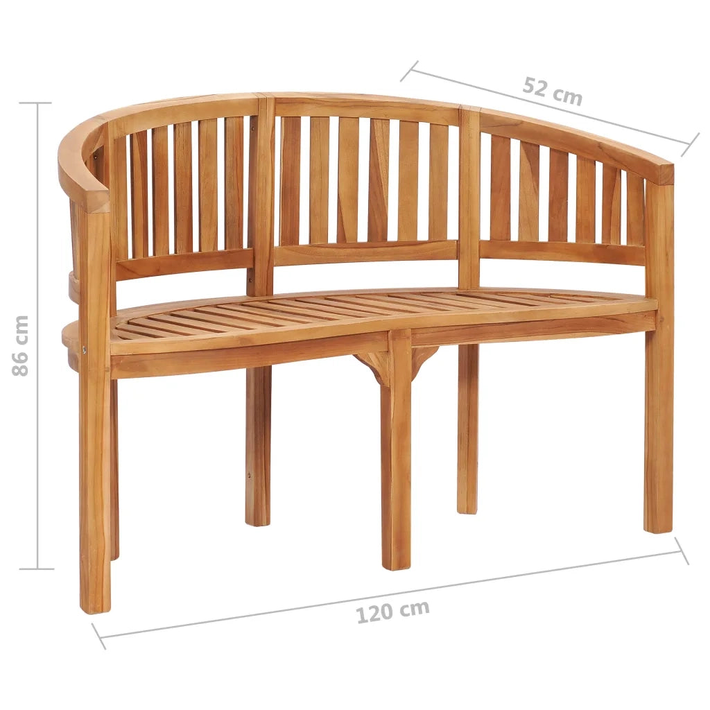 Set Salotto da Giardino 3 pz Design Curvo in Massello di Teak 3059966