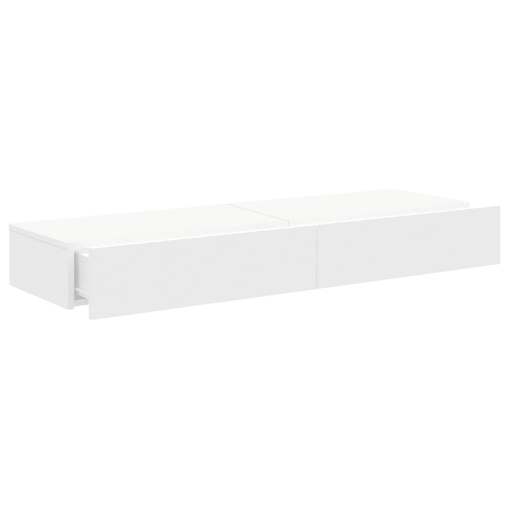Mobili Porta TV con Luci LED 2pz-Set di 2 Credenza per TV Bianchi 60x35x15,5 cm