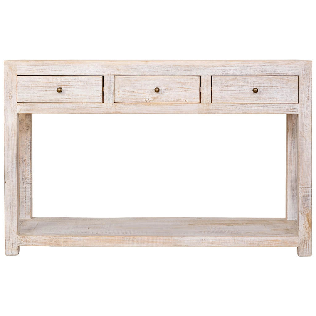 Consolle in legno bianco 119,38x40,64x78,74h cm