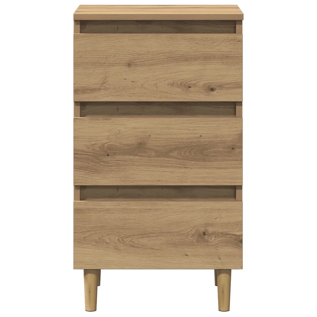 Comodino Rovere Artigianale 40x35x69 cm in Legno Multistrato 856422